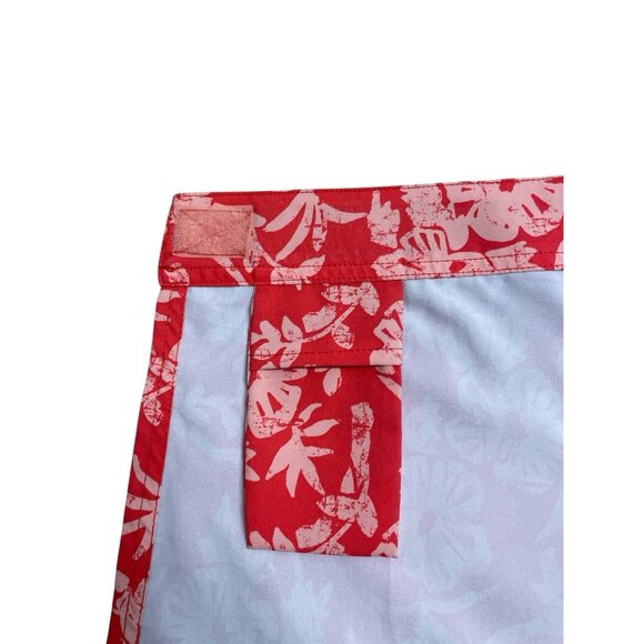 RIP SKIRT HAWAII LENGTH 2 CORAL HIBISCUS FLORAL QUICK WRAP SZ XL TRAVEL COVER UP - Picture 5 of 7